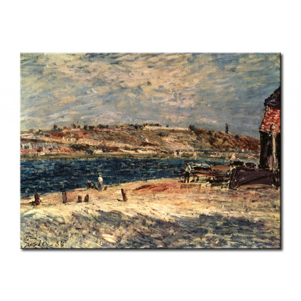 Schilderij  Alfred Sisley: Riverbank In Saint-Mammes
