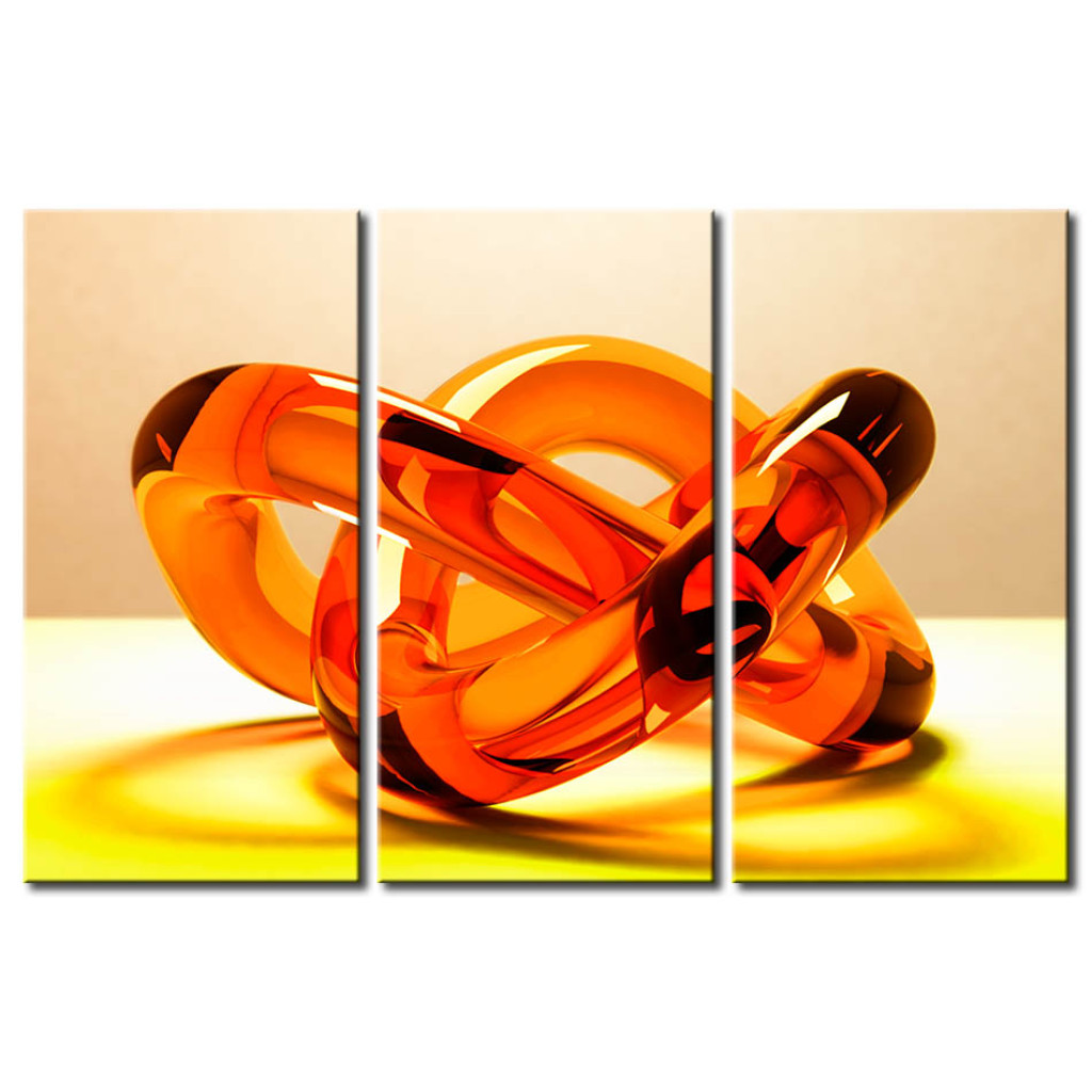 Schilderij  Abstract: Glas Trap - Oranje