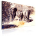 Canvas Art Print Watercolour Elephants 97986 additionalThumb 2