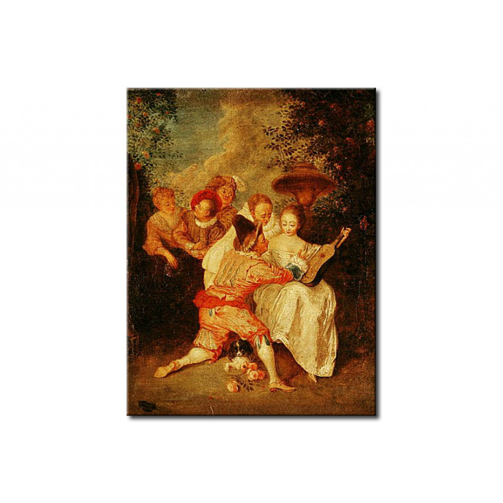 Schilderij  Antoine Watteau: The Storyteller