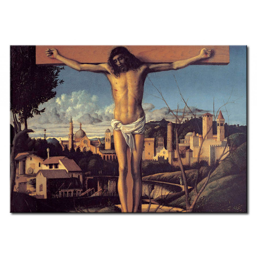 Schilderij  Giovanni Bellini: Christon The Cross In A Jewish Cemetery