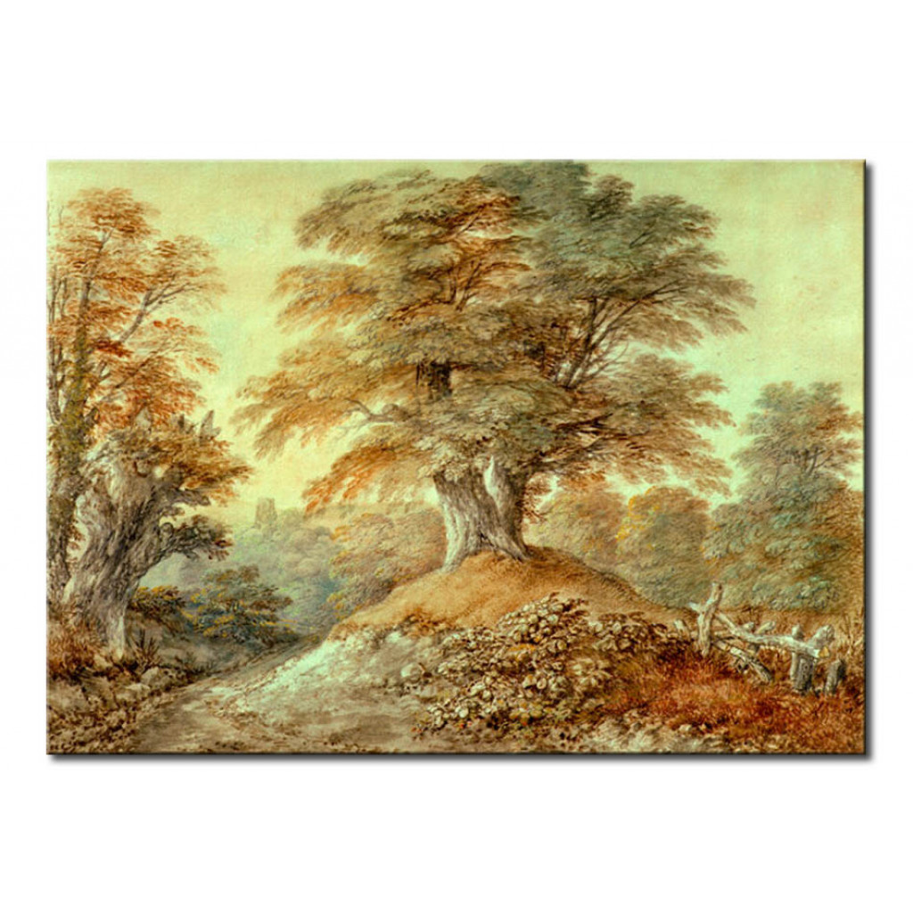 Schilderij  Thomas Gainsborough: Study Of Beech Trees At Foxley