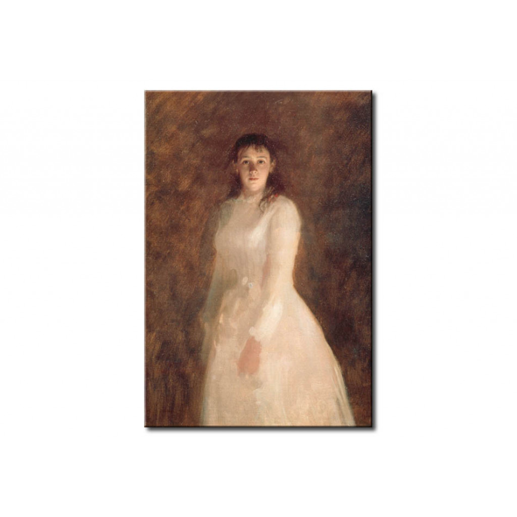 Schilderij  Ivan Kramskoi: Portrait Of A Young Woman