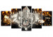 Cuadro moderno Buda pacífico - tema oriental budista con velas en el fondo 118196