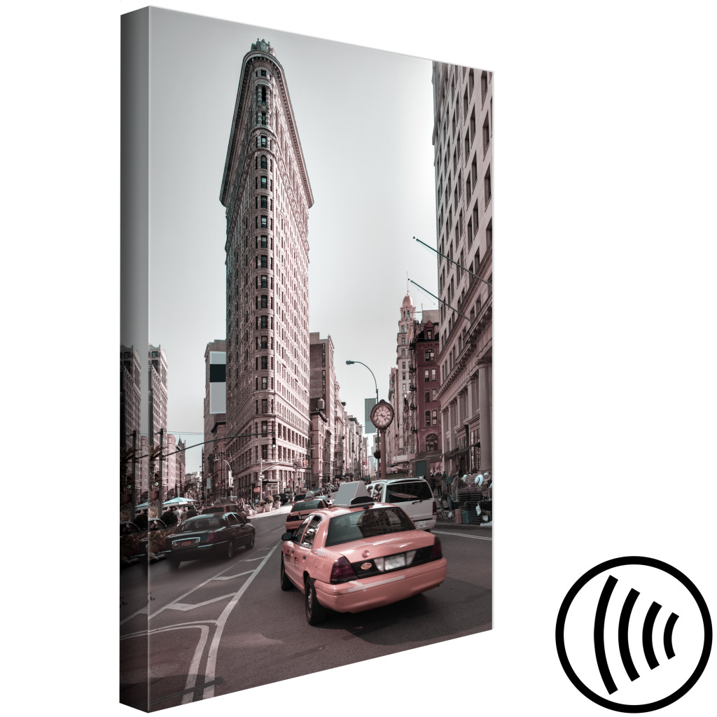 Schilderij  New York: Flatiron Building In New York - Straat- En Architectuurfoto