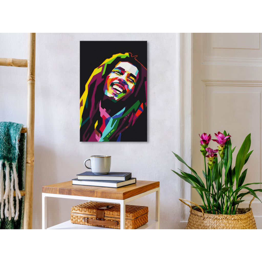 Desenho Para Pintar Com Números Bob Marley