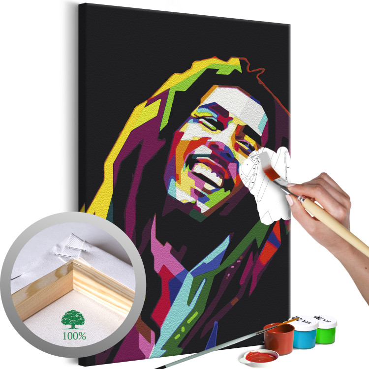  Dibujo para pintar con números Bob Marley 135196