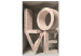 Obraz Miłość w literach - napis Love pokryty drobnymi serduszkami 135396