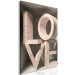 Obraz Miłość w literach - napis Love pokryty drobnymi serduszkami 135396 additionalThumb 2