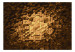 Fototapeta Miedziane bryły - abstrakcyjny deseń z efektem 3D i złotymi heksami 135796 additionalThumb 1