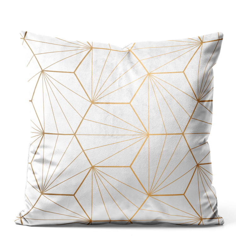 Sammets kudda Gold hexagons - an abstract geometric glamour composition 147096