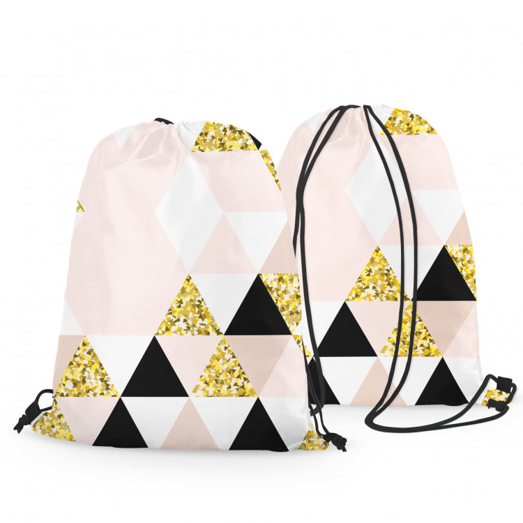 Mochila Golden kaleidoscope - an abstract geometric glamour composition 147396 additionalImage 3