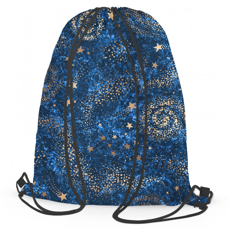Mochila Starry sky - abstract blue motif with gold accents 147596