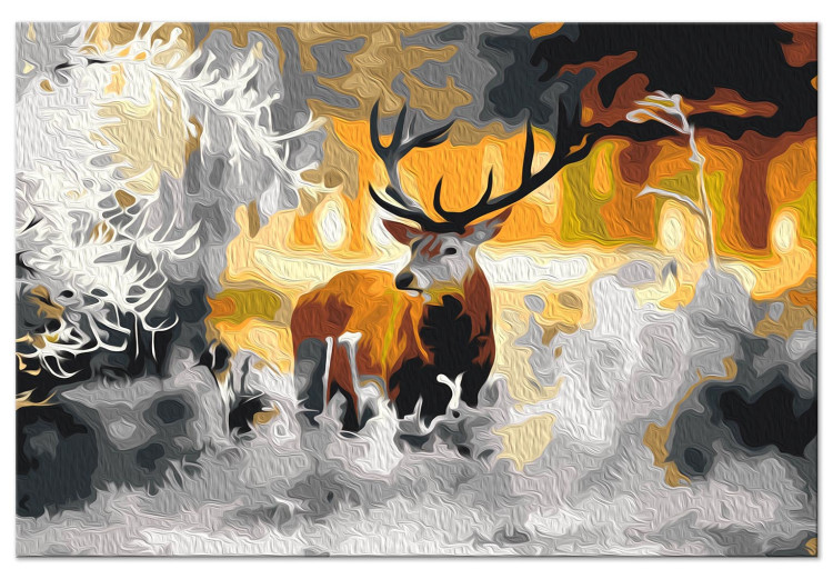 Paint by number Deer in the Wild - Winter Landscape of Forest Fauna and Flora 149796 additionalImage 5
