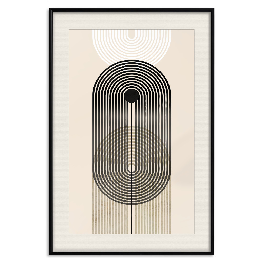 Posters: Abstraction - Geometric Shapes - Black, White And Brown