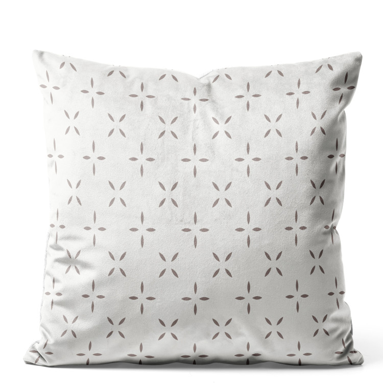 Kissen Velours Small Ornaments - A Minimalist Pattern on a Light Subdued Background 151396