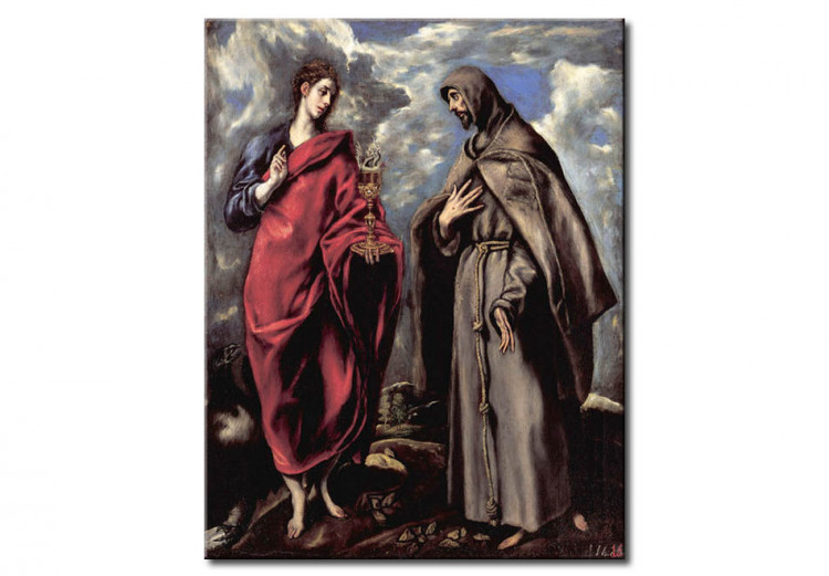 Reprodukcja obrazu St. John the Evangelist and St. Francis 53496
