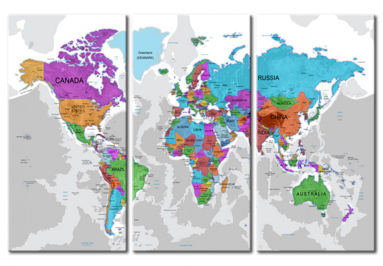 Leinwandbild World Map: Island of Colours