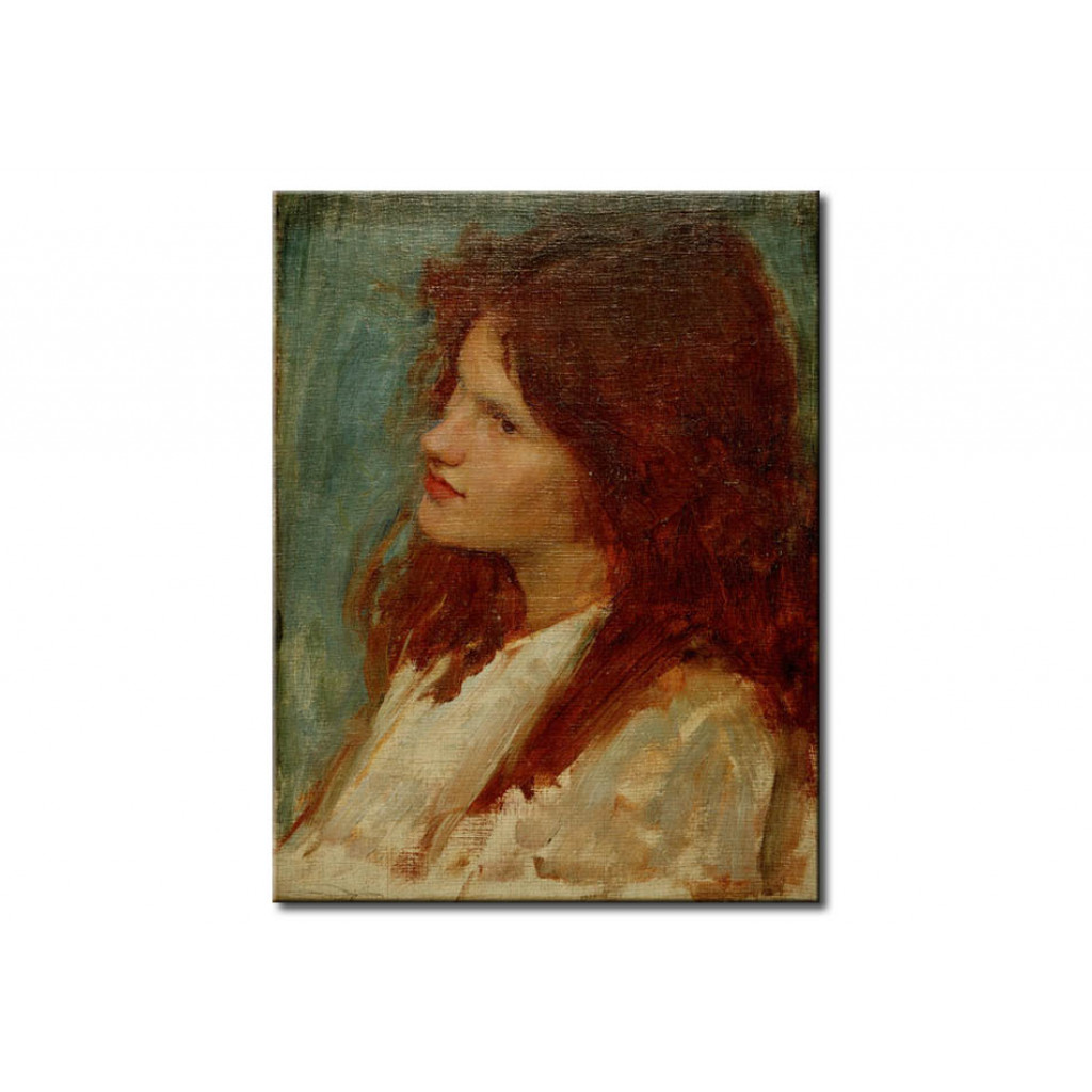 Schilderij  John William Waterhouse: Head Of A Girl