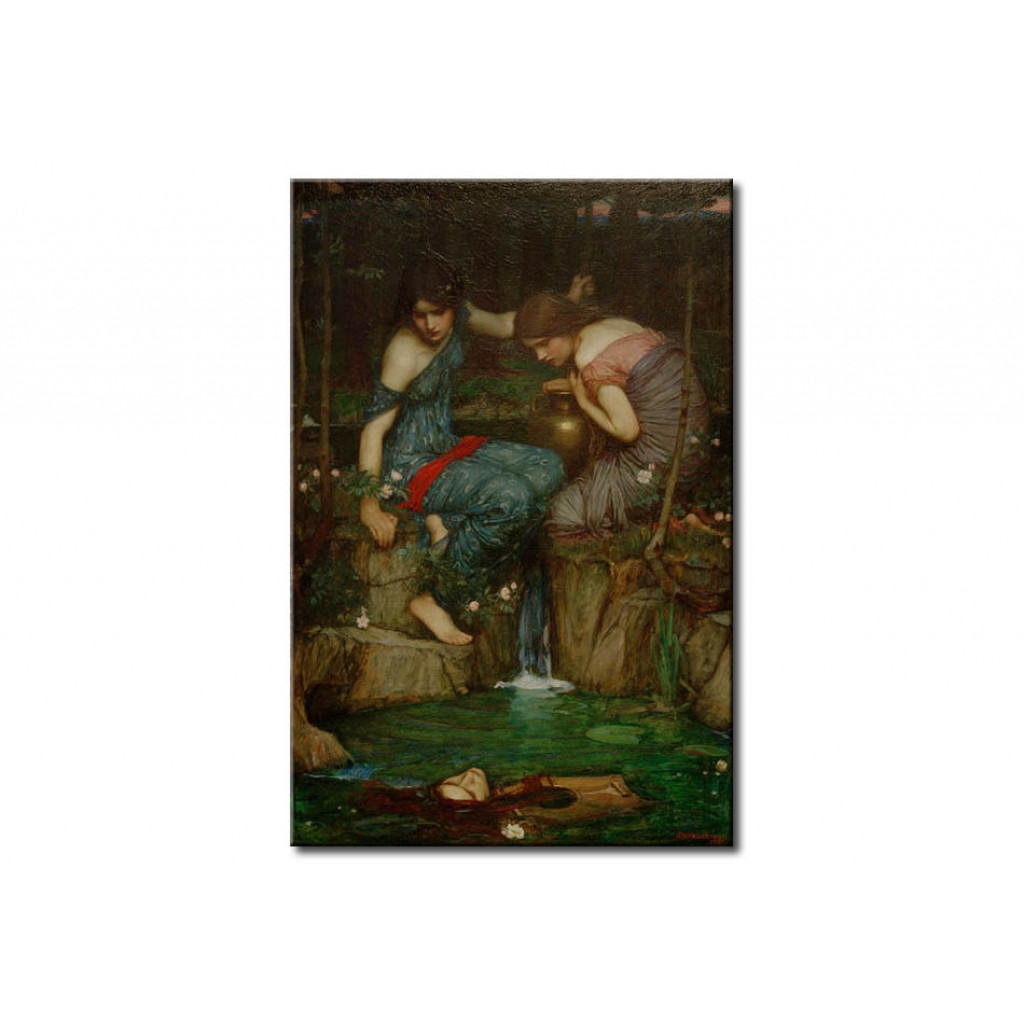 Schilderij  John William Waterhouse: Nymphs Finding The Head Of Orpheus