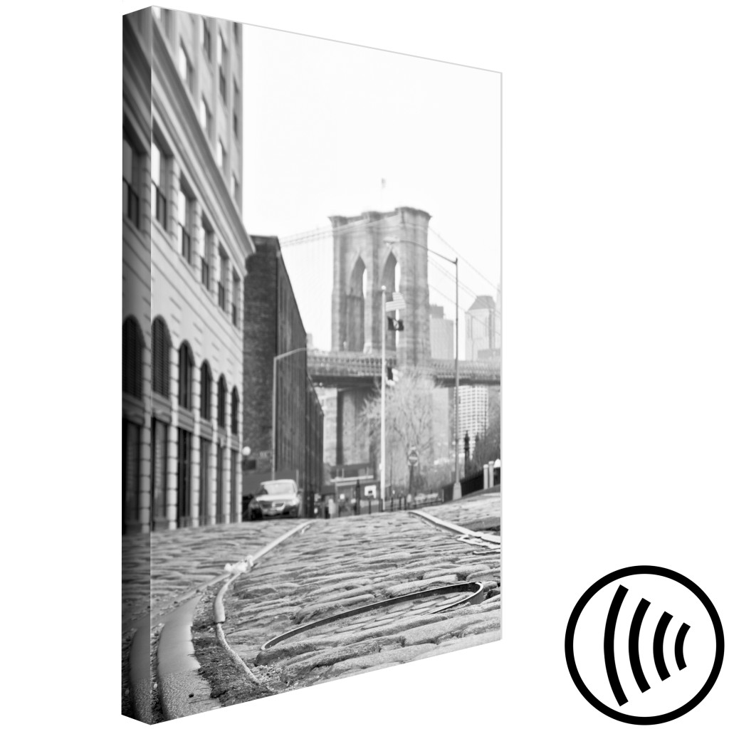 Schilderij  New York: Brooklyn Bridge - Een Iconisch Symbool Van New York En Architectuur