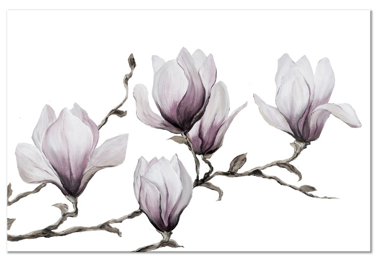 Canvas Painted Magnolias (1 Part) Wide