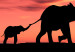 Quadro su tela Elefanti vaganti visti dalla finestra aperta - Paesaggio africano 125007 additionalThumb 5