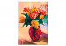 Cuadro numerado para pintar Tulips in Red Vase  132307 additionalThumb 5