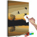 Wandbild zum Malen nach Zahlen Sunset on the Lake  142407 additionalThumb 4
