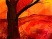 Obraz Płonący pejzaż (1-częściowy) - fantazja z drzewami z liśćmi i niebem 46807 additionalThumb 2