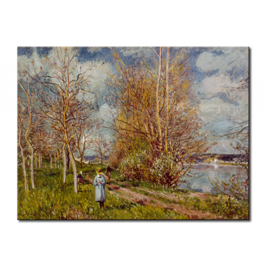 Schilderij  Alfred Sisley: The Little Meadow In Spring