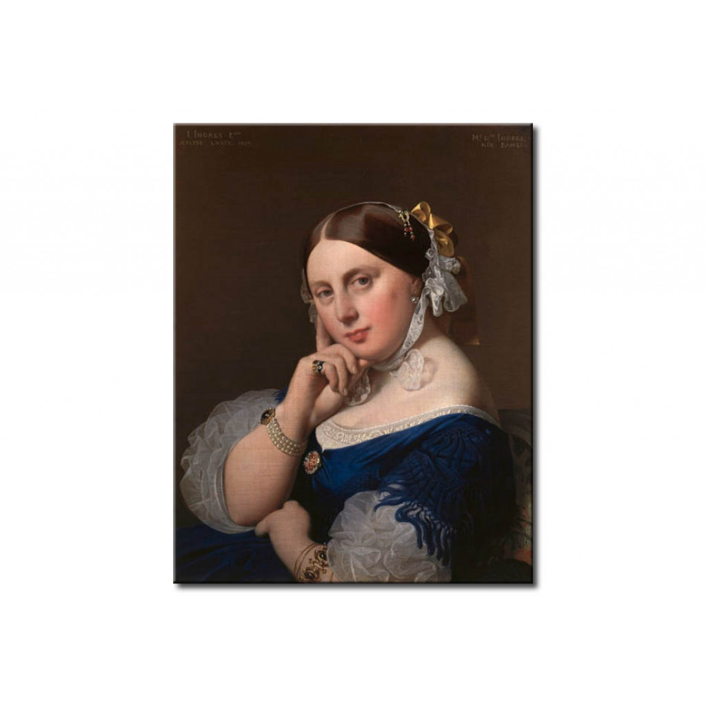 Schilderij  Jean-Auguste-Dominique Ingres: Portrait De Mme Ingres, Née Ramel