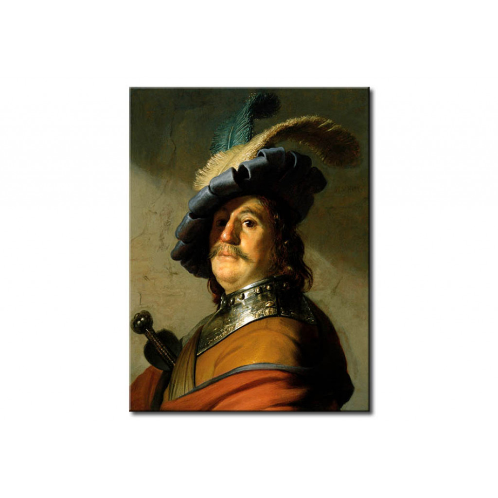 Quadro Famoso Soldier With Iron Collar And Feathered Hat