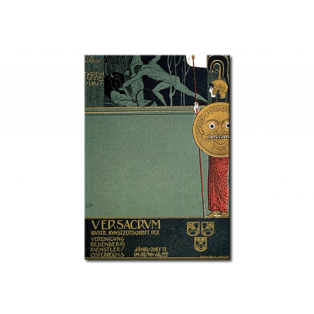 Reprodução Do Quadro Cover Of 'Ver Sacrum', The Journal Of The Viennese Secession, Depicting Theseus And The Minotaur