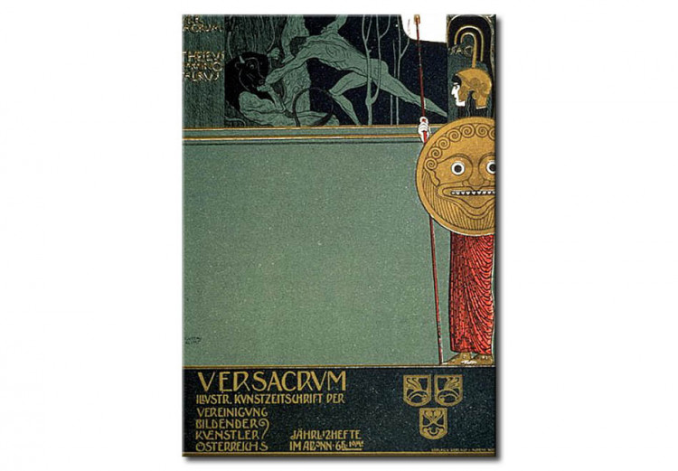Reproduction sur toile Cover of 'Ver Sacrum', the journal of the Viennese Secession, depicting Theseus and the Minotaur 52207