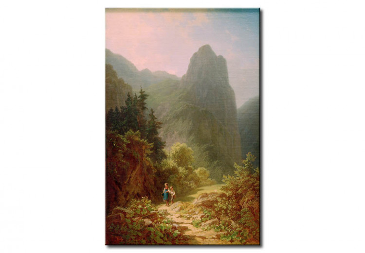 Reproduction sur toile Deux enfants dans la montagne Kofel (Alpes d'Ammergau) 52707