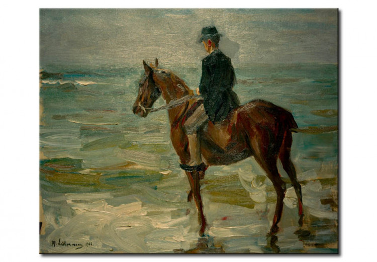Tableau sur toile Homme à cheval sur la plage 53407