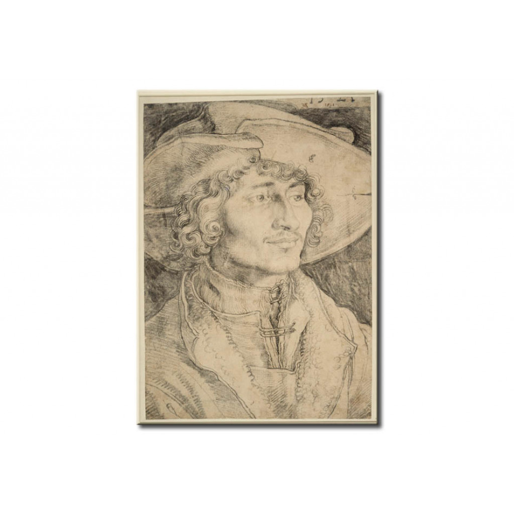 Schilderij  Albrecht Dürer: Portrait Of A Young Man