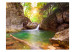 Fotomural Córrego de montanha - paisagem de um lago com uma cachoeira entre as rochas em uma floresta 60007 additionalThumb 1