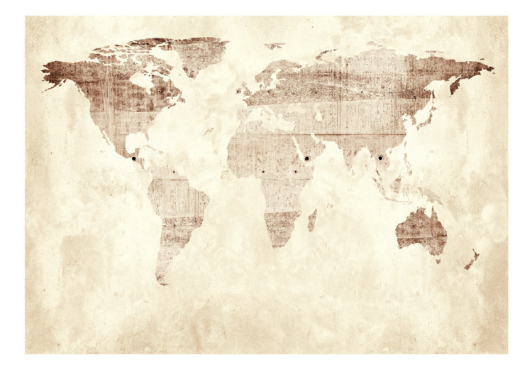 Fototapeta Stara mapa - mapa z kontynentami w stylu retro z prześwietleniami 60107 additionalImage 1