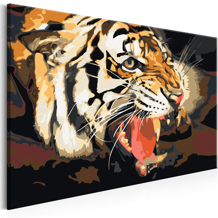 Obraz do malowania po numerach Ryczący tygrys 107317 additionalImage 5