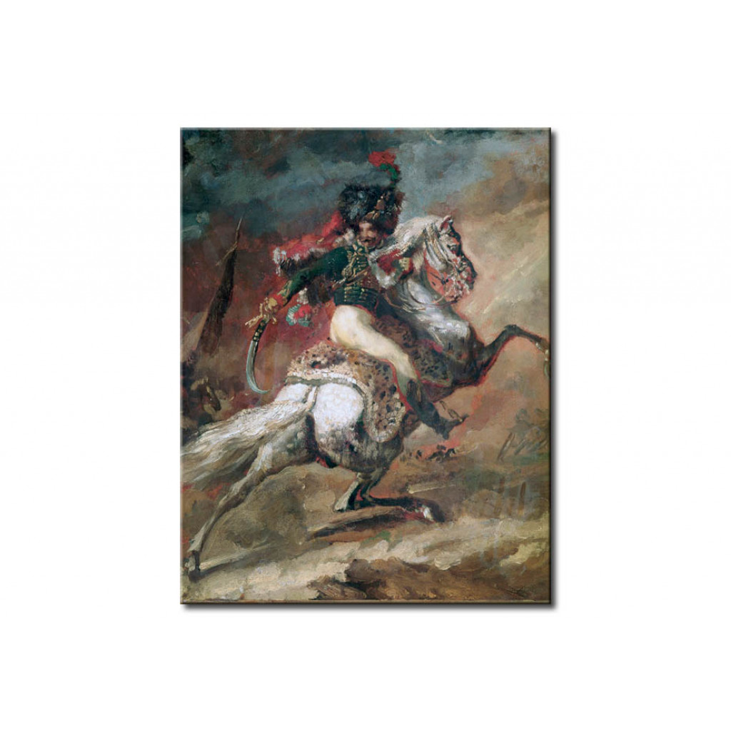 Schilderij  Théodore Géricault: Officier De Chasseurs à Cheval De La Garde Impériale