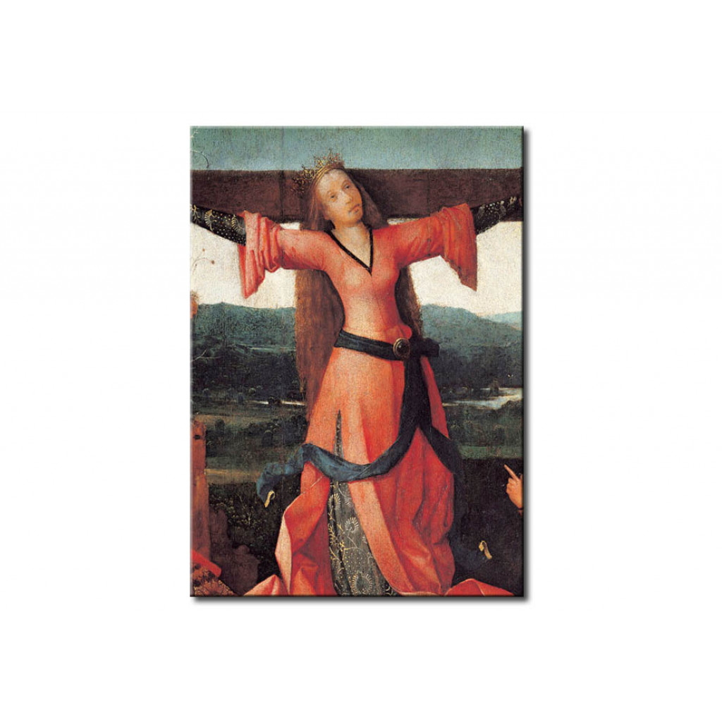 Schilderij  Hieronymus Bosch: The Crucifixion Of Saint Julia (or Liberata)