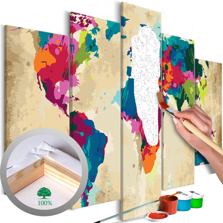 Paint by Number Kit World in Colours 113917
