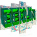 Obraz Zielona stolica - napis 3D Berlin na tle kolorowej mapy miasta 122217 additionalThumb 2