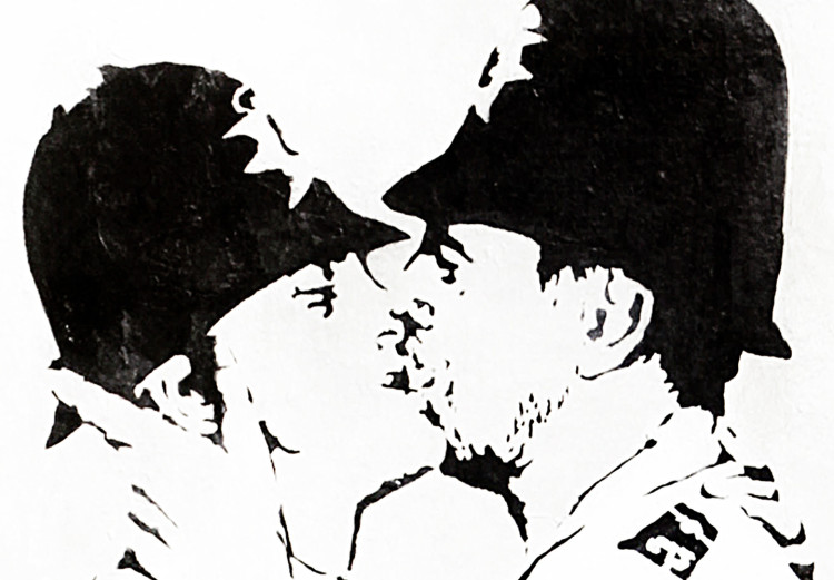 Obraz Pocałunek dwóch policjantów - młodzieżowa grafika w stylu street art 132417 additionalImage 5