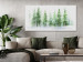 Canvas Spruce Forest - Trees Painted With Watercolor in White and Green Colors 149817 additionalThumb 3