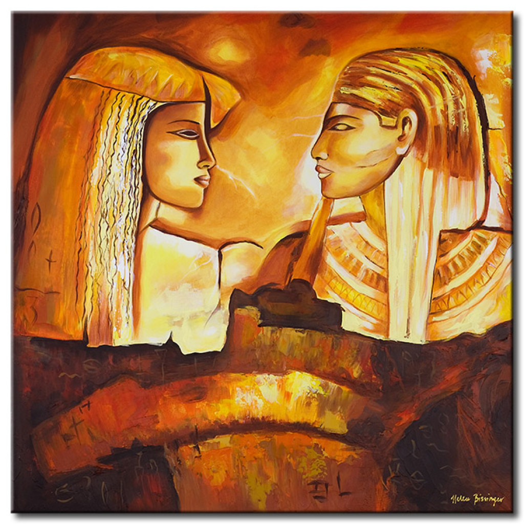 Schilderij  Egyptische Karakters : Egyptische Paar