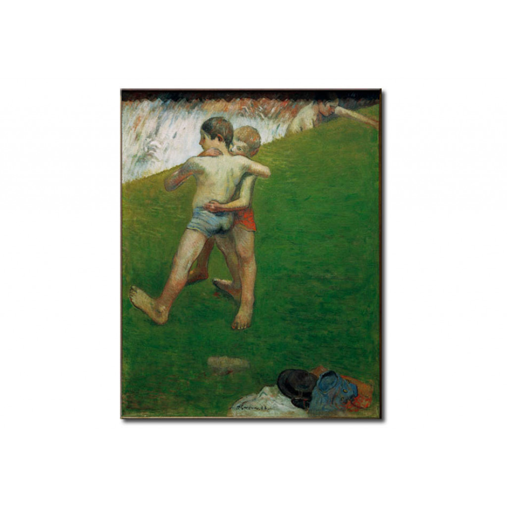 Schilderij  Paul Gauguin: Jeunes Lutteurs-Bretagne