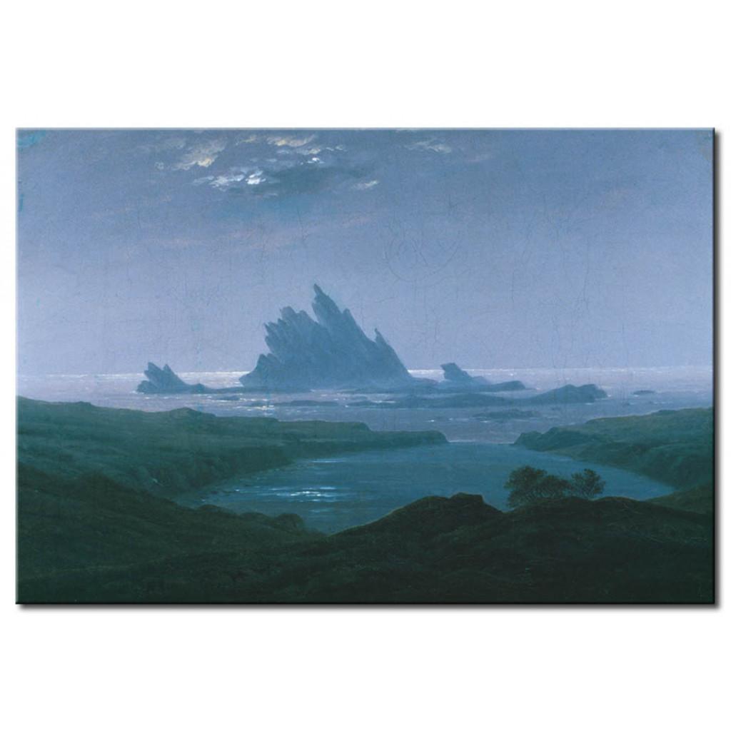 Schilderij  Caspar David Friedrich: Cliff Reef On The Beach